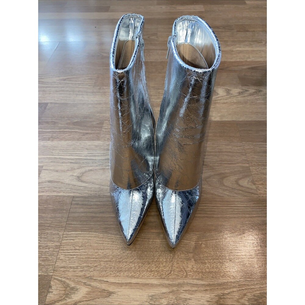I.N.C. Women's Sabeel Stiletto Heel Cuff Mid Calf Boots Silver Size 7.5M NIB - Picture 5 of 10